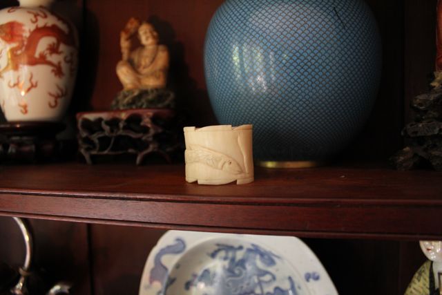 Heirloom Ivory Ring with Fish