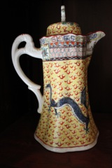 Heirloom Yellow Tea Pot with Dragon